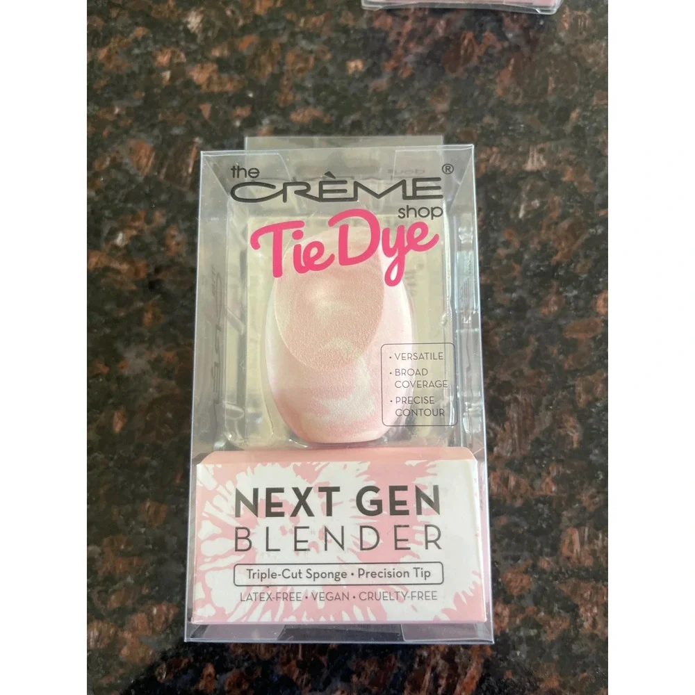 The Creme Shop Tie Dye Next Gen Blender Triple Cut Makeup Sponge Pink White NEW